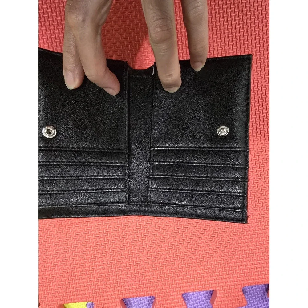 INC International Concepts‎ Black Quilted Mini Bifold Wallet Coin Card ID Purse